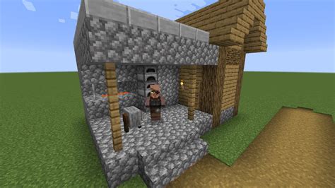 How To Build A Minecraft Village Weaponsmithblacksmith 114 Plains