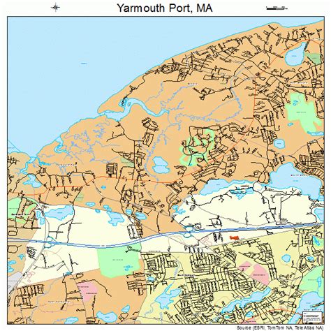 Yarmouth Port Massachusetts Street Map 2582595