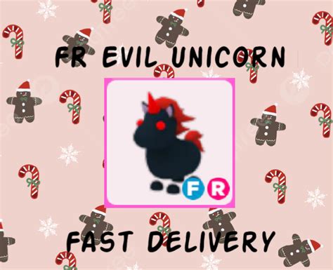 Adopt Me Fr Evil Unicorn Ebay
