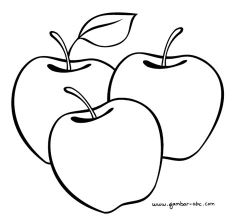 Cara Mewarnai Gambar Buah Apel - IMAGESEE
