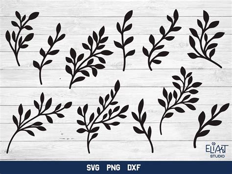 Leaves And Branches Svg Branch Silhouette Png Bundle Tree Etsy Australia