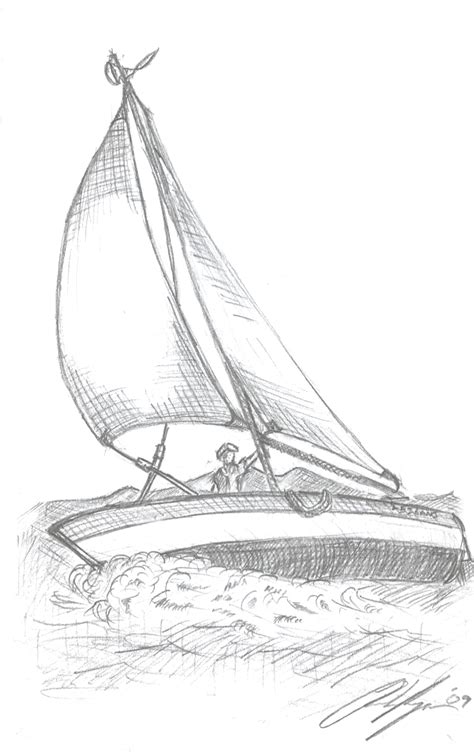 Sailboat Drawing Sketch At Explore Collection Of