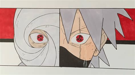 Drawing Obito And Kakashi With Sharingan Naruto Shippuden Youtube