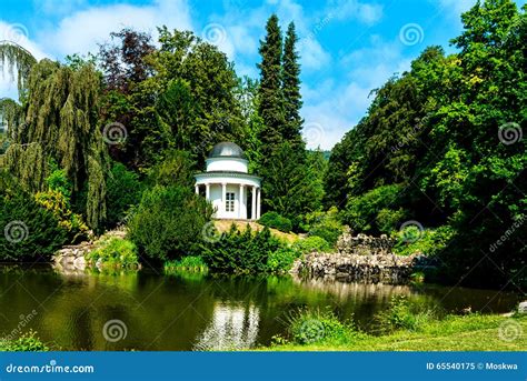 Small Lake In The Castle Garden Of Kassel Germany Stock Image Image
