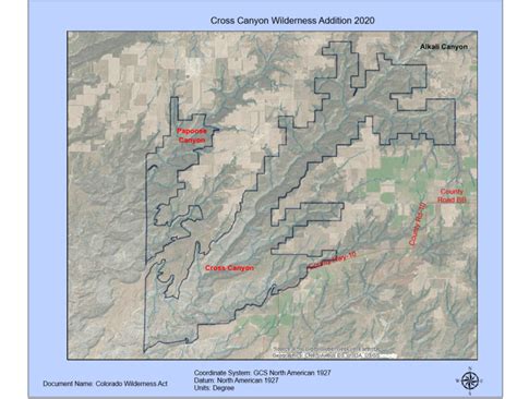 Gis Map Cross Canyon Addition Field Guide To The Colorado Wilderness