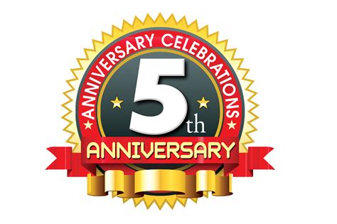 You could go with the traditional gift and get silverware. 5th anniversary logo template in ping format | naveengfx