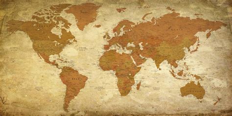 Vintage World Map Arte Con Mapas Mapa Dibujo Producci N Art Stica The