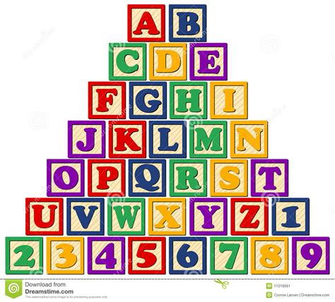 Wooden Alphabet Blocks/eps stock vector. Illustration of blocks  11018061