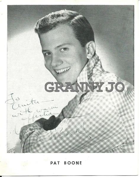 Singer Songwriter Actor Pat Boone Signed Vintage 8x10 57 OFF