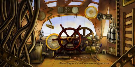 Susans Animations And Illustrations Steampunk Airship