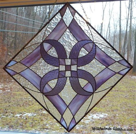 Buy Hand Made Abstract Diamonds In Stained Glass Made To Order From Wildwinds Glass