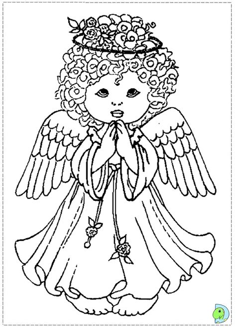 Angel Coloring Page Christmas Angel Colouring Page