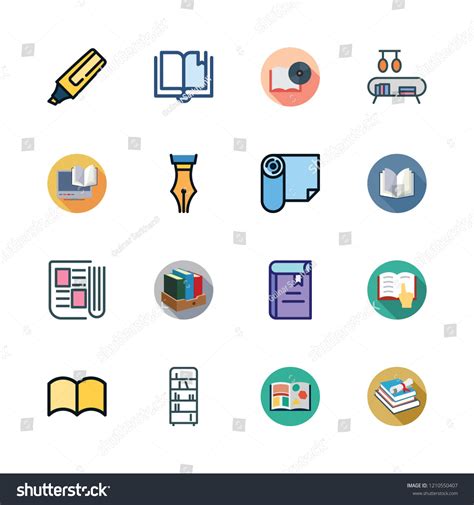 Library Icon Set Vector Set About Stock Vector Royalty Free