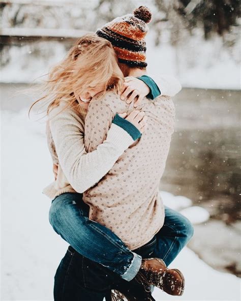 Couples Winter Photo Shoot In Snow