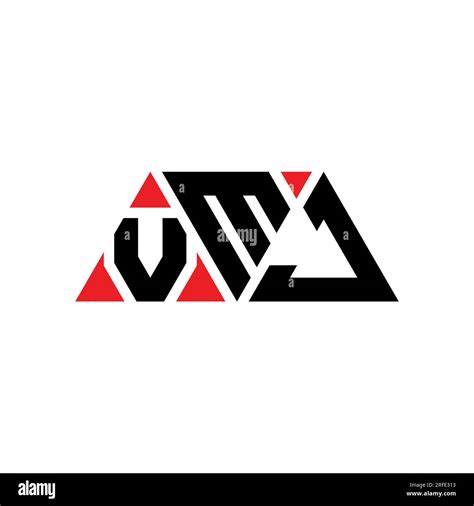 Diseño De Logotipo De Letra De Triángulo Vmj Con Forma De Triángulo