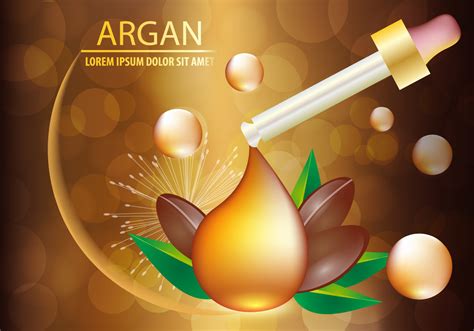 Argan Oil Serum And Background Concept Skin Care Cosmetic 130836 Vector