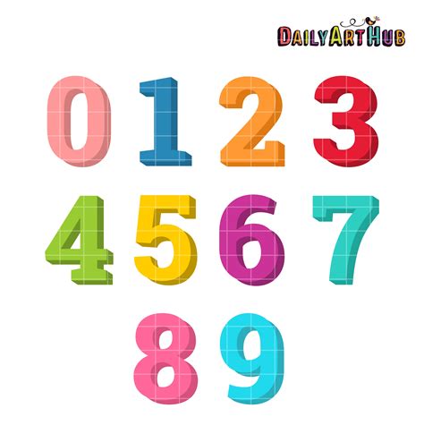 3d Numbers Clip Art Set Daily Art Hub Free Clip Art Everyday