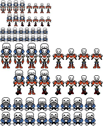Papyrus Carrying Sans Overworld Sprites 1x 2x By Therandomunknownuser