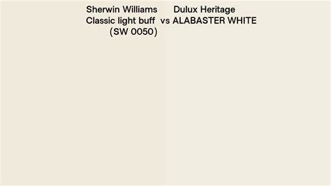 Sherwin Williams Classic Light Buff Sw 0050 Vs Dulux Heritage