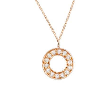 Stunning Rose Gold Diamond Circle Meridian Pendant London Road Jewellery