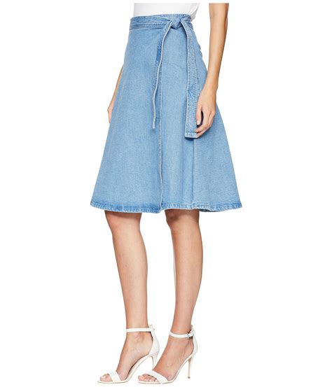 Kate Spade Vintage Denim Wrap Skirt In Indigo Blue Lyst