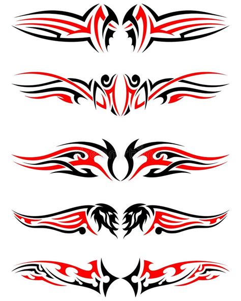 Set Tribal Tattoos Stock Vector Illustration Of Crimp 43144249