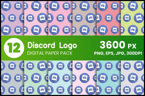 Discord Logo Digital Paper Set Graphic By Fromporto · Creative Fabrica
