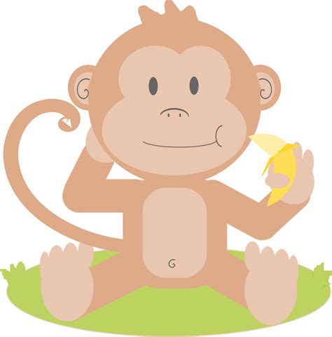Onlinelabels Clip Art Cartoon Monkey