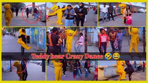 😂🤣teddy Bear Crazy Dance With Cute Girls In Public 🤣😂 Sd Teddy Nit Ghaat Patna Teddy Funny