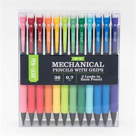 Pen Gear 36pk Mechanical Pencils With Grips 07mm