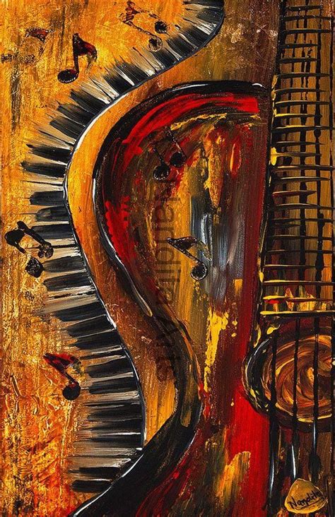 Musical Notes By Yellowjellocat On Deviantart Guitar Painting Music