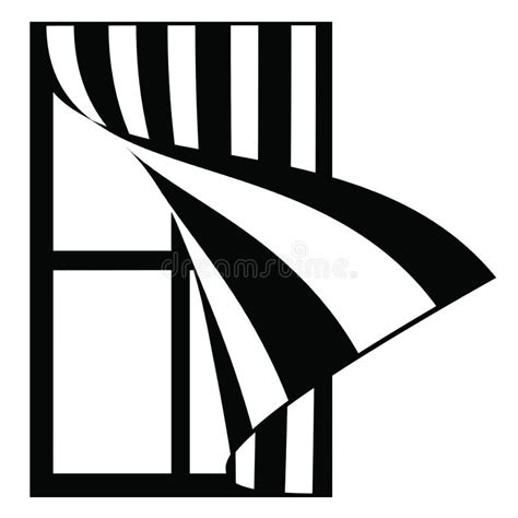 Illustration Window With Striped Blind Stock Illustration