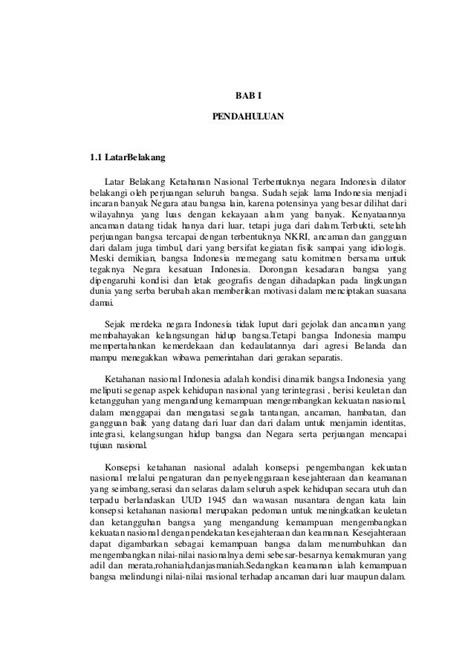 Contoh Pendahuluan Makalah Ketahanan Nasional - Guru IPS