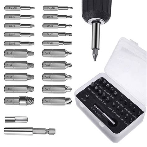 Buy Stripped Screw Extractor Set Damaged Screw Remover Kit For Hss