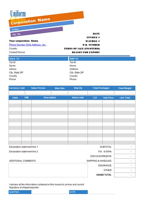 Dhl Commercial Invoice