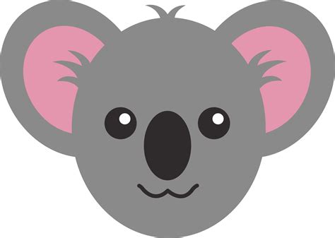 Cute Koala Face Free Clip Art