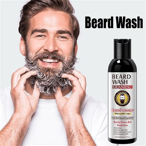 100ml Mens Beard Shampoo Deep Cleansing Nourishing Beard Cleanser