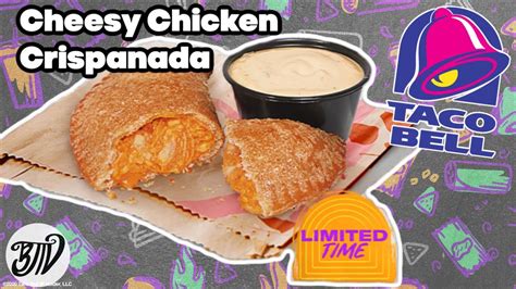 Tasting And Reviewing The New Cheesy Chicken Crispanada At Taco Bell Youtube