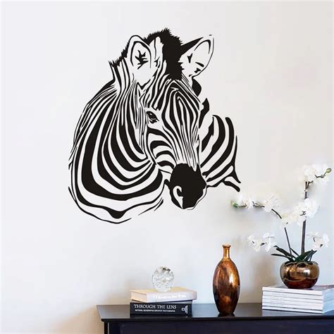 Zebra Wall Stickers For Kids Rooms Wall Decor Removable Waterproof