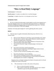 When filling out the outline with your details, do not write in complete sentences. Demonstration Speech Rough Draft Outline - Demonstration ...