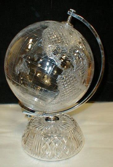 Vintage Waterford Crystal World Globe 115 Tall Comes Wit