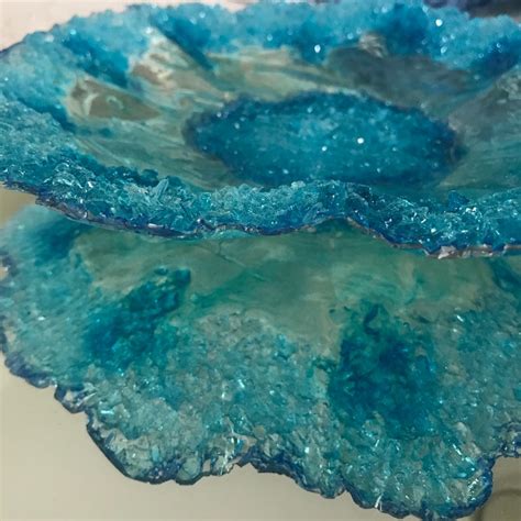 Resin Art Crushed Glass Art Ocean Anemone Bowl Plate Wall Art
