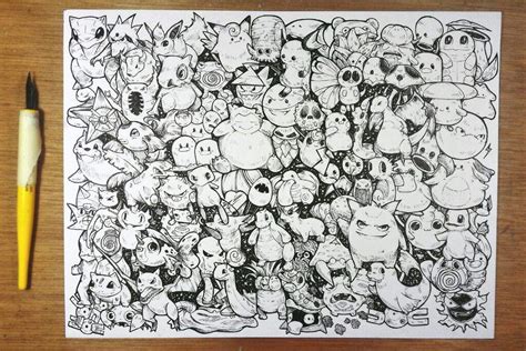 Free pokemon coloring pages for you to color in. Pokemon fan art (full page doodle) (2017) | Art Amino