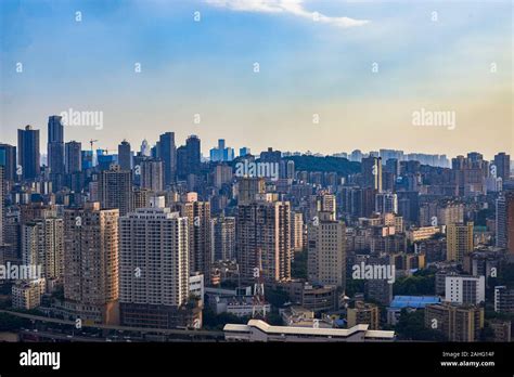 Urban High Rise Buildings In Chongqing Stock Photo Alamy