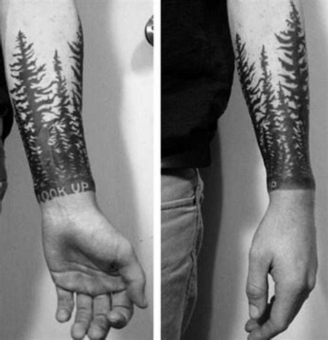 50 Tree Line Tattoo Design Ideas For Men Timberline Ink Wrist