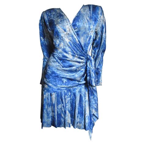 Emanuel Ungaro 1980s Wrap Silk Dress For Sale At 1stdibs