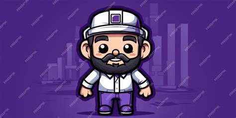 Premium Ai Image Civil Engineer Mascot For A Company Logo Line Art