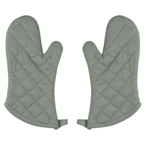 Now Designs Heat Resistant Quilted Oven Mitts London Gray Set Of 2 Set Of 2 Qfc