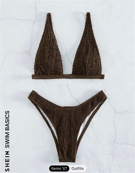 Shein Brown Bikini Women S Fashion Swimwear Bikinis Swimsuits On