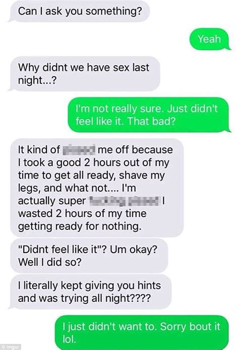 Man Is Sent Abusive Texts After Refusing To Sleep With A Woman On Their First Date Daily Mail